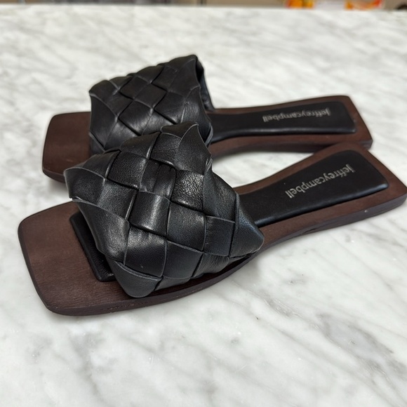 Sam Edelman Black Leather Woven SLip On Flats Size 37 - Picture 3 of 8